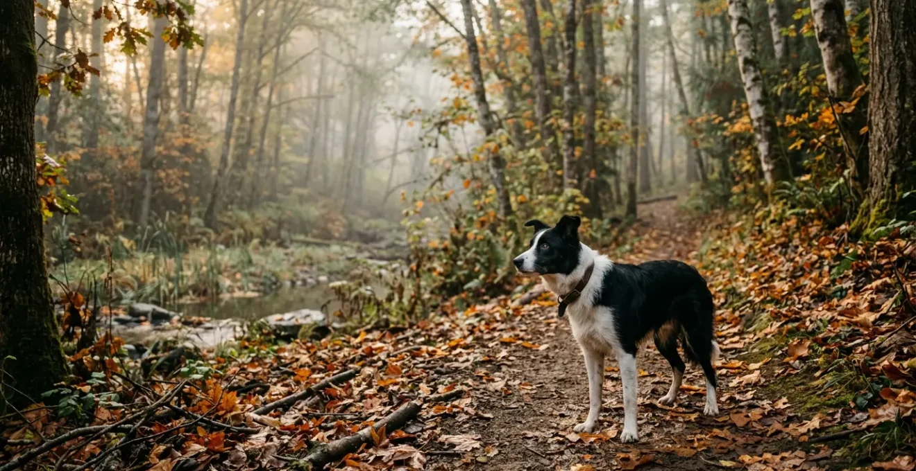 Chien sportif en pleine nature face aux dangers cachés