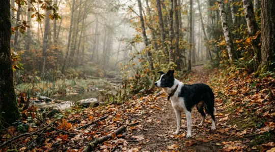 Chien sportif en pleine nature face aux dangers cachés